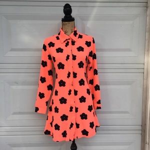 Retro mini dress with prints